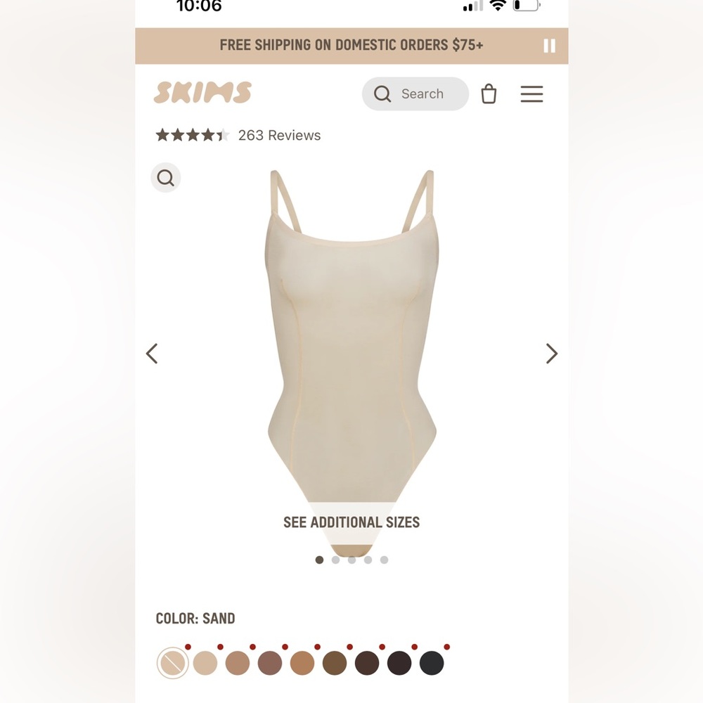 SKIMS Thong Body Suit